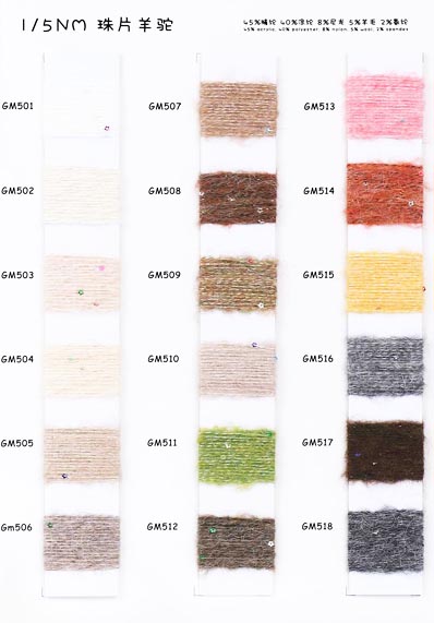 1/5 NM 45% Acryl 40% Polyester 8% Nylon 5% Wolle 2% Elasthan