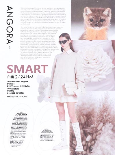 2 / 24NM SMART 10% Angora Dehaired 5% Lana 25% Viscosa 60% Nylon