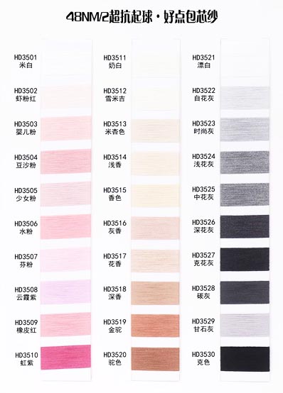 2/48NM Super anti-amaphilisi izinga okusezingeni core-spun yarn