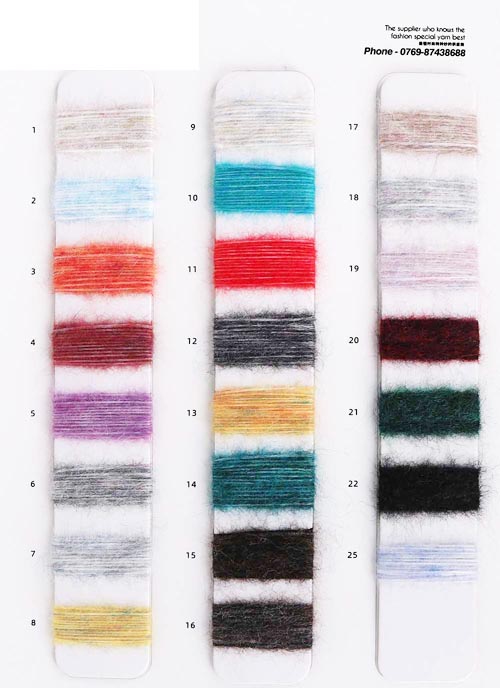 1/6NM 6% Alpaca 2% Acryl 2% Viscose 6% wol 40% Nylon 44% Polyester